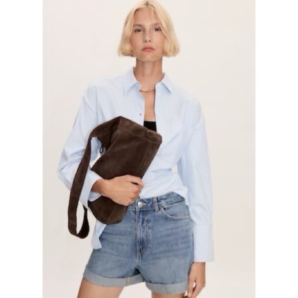 MANGO I NWT Women's Plus Medium Wash Jean Shorts
